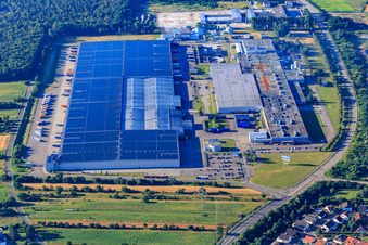 Vue aérienne de Goodsyear et à Philippsburg dans le département Bade-Wurtemberg, Allemagne