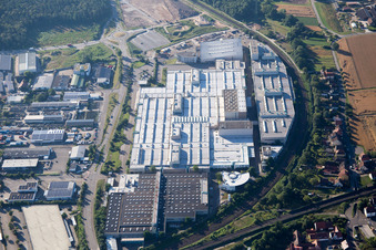 Vue aérienne de SEW eurodrive à le quartier Graben in Graben-Neudorf dans le département Bade-Wurtemberg, Allemagne
