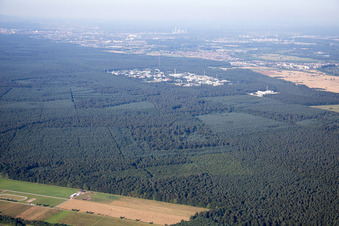 Vue aérienne de KIT N à le quartier Leopoldshafen in Eggenstein-Leopoldshafen dans le département Bade-Wurtemberg, Allemagne