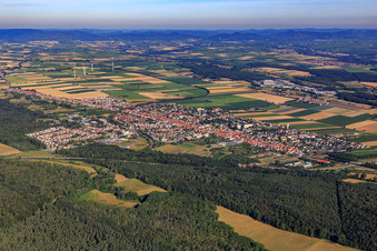 Photographie aérienne de Vue d'ensemble de la ville depuis le sud-est à Kandel dans le département Rhénanie-Palatinat, Allemagne