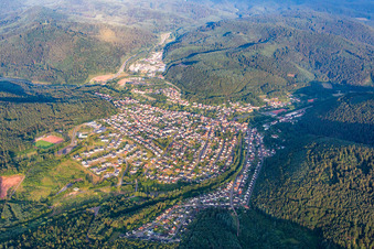 Photographie aérienne de Vue sur le village à Münchweiler an der Rodalb dans le département Rhénanie-Palatinat, Allemagne