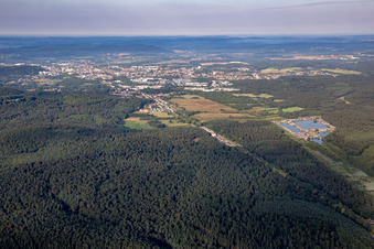 Vue aérienne de Camping de Königsbruch à le quartier Bruchhof-Sanddorf in Homburg dans le département Sarre, Allemagne