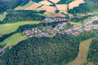 Vue aérienne de Nohfelden dans le département Sarre, Allemagne