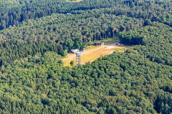 Vue aérienne de Tour d'observation Hattgenstein à Hattgenstein dans le département Rhénanie-Palatinat, Allemagne
