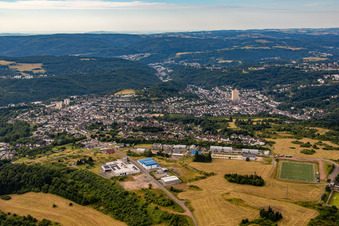 Vue aérienne de Vue de l'emplacement de la Gemstone City Idar-Oberstein à Idar-Oberstein dans le département Rhénanie-Palatinat, Allemagne