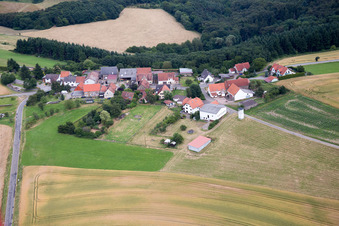 Vue aérienne de Kreuzhof à le quartier Heimkirchen in Niederkirchen dans le département Rhénanie-Palatinat, Allemagne