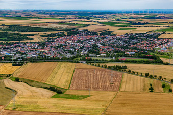 Vue oblique de Göllheim dans le département Rhénanie-Palatinat, Allemagne