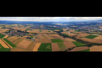 Vue aérienne de Panorama depuis l'est de Tiefenthal à Eisenberg à Tiefenthal dans le département Rhénanie-Palatinat, Allemagne