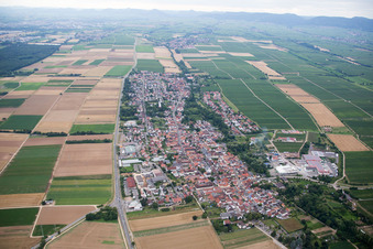 Vue oblique de Quartier Niederhochstadt in Hochstadt dans le département Rhénanie-Palatinat, Allemagne