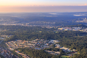 Vue aérienne de Buchenweg à Ispringen dans le département Bade-Wurtemberg, Allemagne