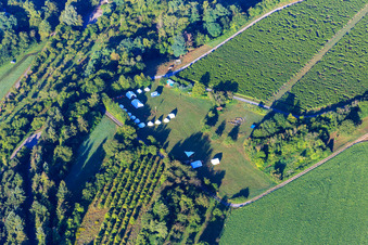 Vue aérienne de Camp scout au camping scout à Bruchsal dans le département Bade-Wurtemberg, Allemagne