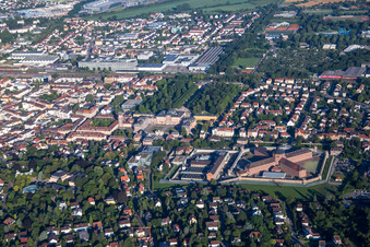 Vue aérienne de Prison de l'est à Bruchsal dans le département Bade-Wurtemberg, Allemagne