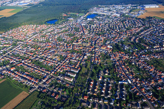 Vue aérienne de Vue d'ensemble de la ville depuis l'est à Forst dans le département Bade-Wurtemberg, Allemagne
