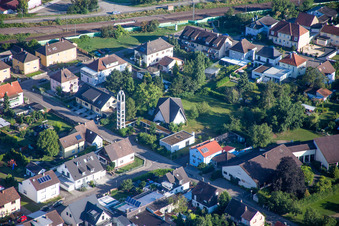 Vue aérienne de Dans la Bonhoefferstrasse à Waghäusel dans le département Bade-Wurtemberg, Allemagne