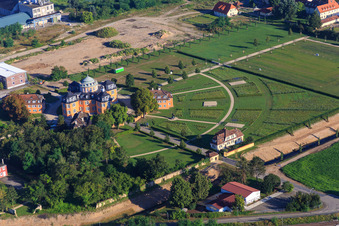 Vue oblique de Ermitage Waghäusel à Waghäusel dans le département Bade-Wurtemberg, Allemagne