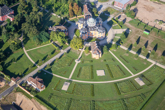 Vue aérienne de Palais de l'Ermitage Waghäusel à Waghäusel dans le département Bade-Wurtemberg, Allemagne