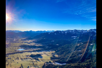 Vue aérienne de Brauneck vu du nord à Lenggries dans le département Bavière, Allemagne