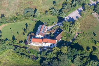 Vue aérienne de Moulin Zeiskamer à Zeiskam dans le département Rhénanie-Palatinat, Allemagne