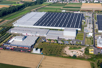 Vue aérienne de Locaux de l'usine Prowell GmbH à Offenbach an der Queich dans le département Rhénanie-Palatinat, Allemagne