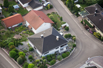 Quartier Billigheim in Billigheim-Ingenheim dans le département Rhénanie-Palatinat, Allemagne vu d'un drone