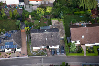 Quartier Billigheim in Billigheim-Ingenheim dans le département Rhénanie-Palatinat, Allemagne d'en haut