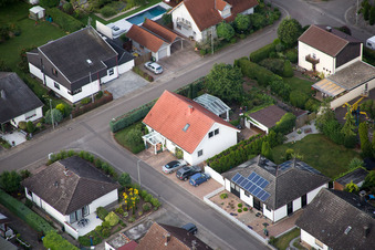 Image drone de Maxburgstr à le quartier Billigheim in Billigheim-Ingenheim dans le département Rhénanie-Palatinat, Allemagne