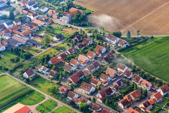 Vue aérienne de Dans les nouveaux jardins à Steinweiler dans le département Rhénanie-Palatinat, Allemagne