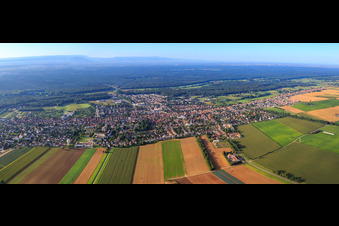 Vue aérienne de Panorama de la ville depuis le nord à Kandel dans le département Rhénanie-Palatinat, Allemagne