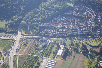 Vue aérienne de Quartier Wolfartsweier in Karlsruhe dans le département Bade-Wurtemberg, Allemagne