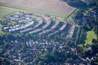 Quartier Hohenwettersbach in Karlsruhe dans le département Bade-Wurtemberg, Allemagne vue d'en haut