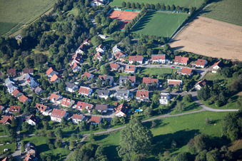 Quartier Hohenwettersbach in Karlsruhe dans le département Bade-Wurtemberg, Allemagne depuis l'avion