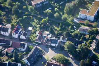 Vue aérienne de Nouveau chemin à le quartier Hohenwettersbach in Karlsruhe dans le département Bade-Wurtemberg, Allemagne