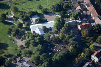Vue d'oiseau de Quartier Hohenwettersbach in Karlsruhe dans le département Bade-Wurtemberg, Allemagne
