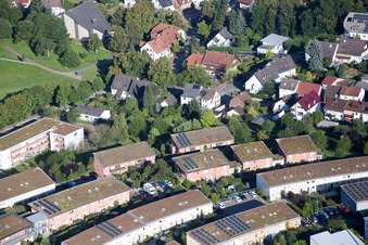 Quartier Hohenwettersbach in Karlsruhe dans le département Bade-Wurtemberg, Allemagne vu d'un drone
