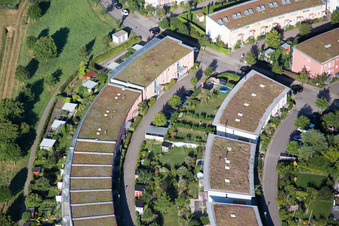 Vue oblique de Quartier Hohenwettersbach in Karlsruhe dans le département Bade-Wurtemberg, Allemagne
