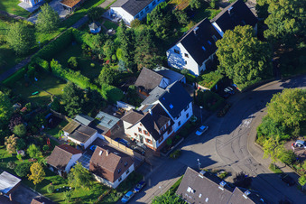 Photographie aérienne de Nouveau chemin à le quartier Hohenwettersbach in Karlsruhe dans le département Bade-Wurtemberg, Allemagne