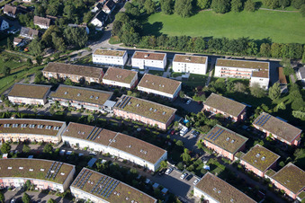 Quartier Hohenwettersbach in Karlsruhe dans le département Bade-Wurtemberg, Allemagne vue d'en haut