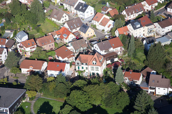 Quartier Hohenwettersbach in Karlsruhe dans le département Bade-Wurtemberg, Allemagne depuis l'avion