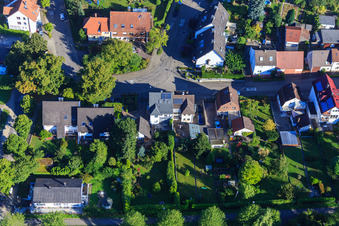 Vue oblique de Nouveau chemin à le quartier Hohenwettersbach in Karlsruhe dans le département Bade-Wurtemberg, Allemagne