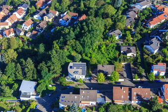 Vue aérienne de Bosse de chevreuil à le quartier Hohenwettersbach in Karlsruhe dans le département Bade-Wurtemberg, Allemagne