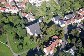 Quartier Hohenwettersbach in Karlsruhe dans le département Bade-Wurtemberg, Allemagne vue du ciel