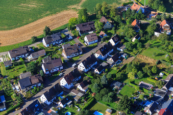 Vue aérienne de Sentier des cerfs à le quartier Hohenwettersbach in Karlsruhe dans le département Bade-Wurtemberg, Allemagne