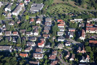 Vue oblique de Quartier Wolfartsweier in Karlsruhe dans le département Bade-Wurtemberg, Allemagne