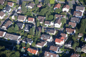 Quartier Wolfartsweier in Karlsruhe dans le département Bade-Wurtemberg, Allemagne d'en haut