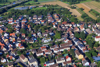 Vue aérienne de Garderie municipale Wolfartsweier « Le Chat » à le quartier Wolfartsweier in Karlsruhe dans le département Bade-Wurtemberg, Allemagne