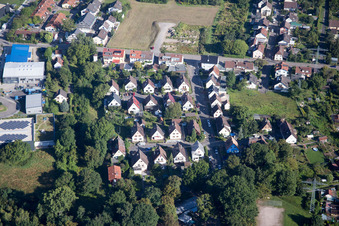 Vue aérienne de Chemin de galets à le quartier Durlach in Karlsruhe dans le département Bade-Wurtemberg, Allemagne