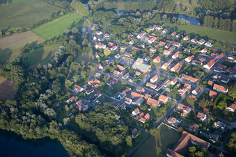 Vue oblique de Fort-Louis dans le département Bas Rhin, France