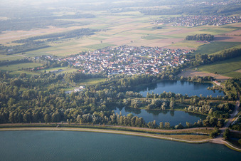 Fort-Louis dans le département Bas Rhin, France d'en haut