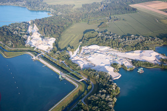 Fort-Louis dans le département Bas Rhin, France depuis l'avion