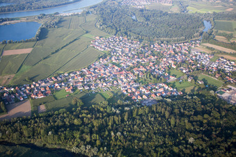 Vue aérienne de Dalhunden dans le département Bas Rhin, France